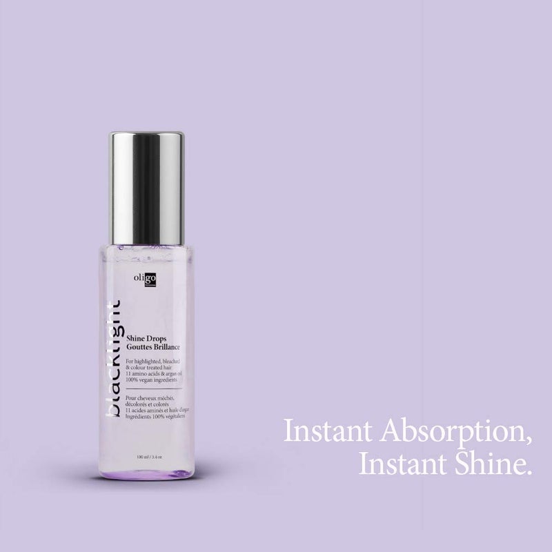Oligo Professionnel - Blacklight Shine Drops - Weightless hair oil - Anti frizz serum - Argan oil - Nourishing - Paraben Free - Instant shine - 3.4 oz - Image 4